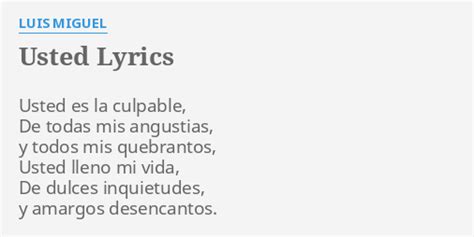 usted lyrics